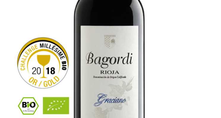 Bagordi Graciano Crianza 2014: Medalla de Oro en el concurso de vinos ecológicos Challenge Millésime Bio