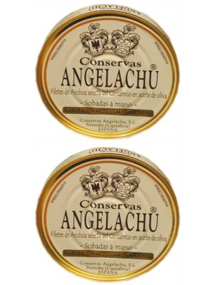 Filetes de Anchoas En Aceite Ol C.angelachu Pack 2 Latas (280 G)