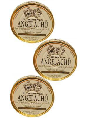 Filetes de Anchoas En Aceite Ol C.angelachu Pack 3 Latas (180g)
