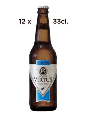 Cerveza Artesana Virtus Pilsen. Caja de 12 tercios
