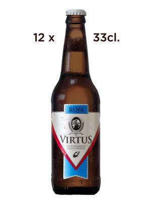Cerveza Artesana Virtus Roja. Caja de 12 tercios