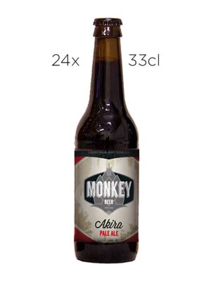 Bière artisanale Akira Monkey Pale Ale. Boîte de 24 tiers