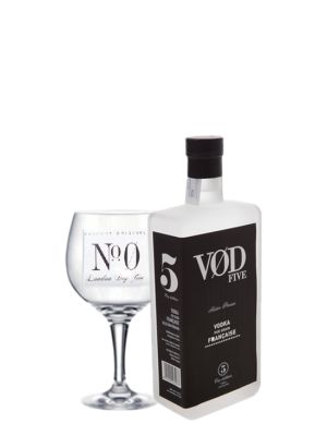 Pack Regalo Vodka Vod Five Nº0 + Copa Nº0