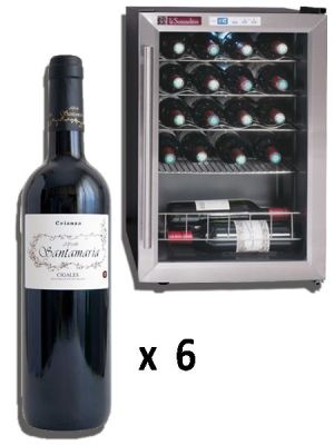 Oferta Climatizador de vino La Sommeliére CVLS 24A + regalo de 1 caja de 6 botellas Red Wine Alfredo Santamaria Crianza