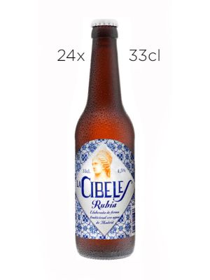 Cerveza Artesana La Cibeles Rubia. Caja de 24 tercios