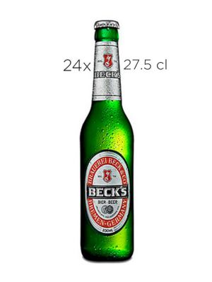 Cerveza Beck's Pils. Caja de 24 botellas de 27,5cl.