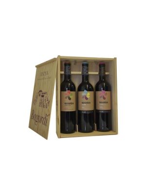 Pack de 3 botellas Navardia Tinto + Caja de Madera