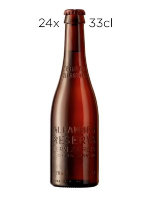 Cerveza Alhambra Roja Reserva caja de 24 botellas de 33cl.