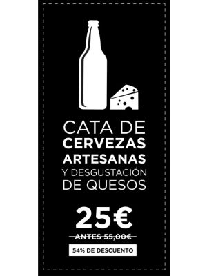 Cata Cervezas Artesanas + Degustación Quesos Chocolate Madrid