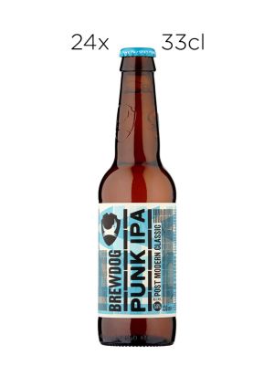 Cerveza Brewdog Punk IPA. Caja de 24 botellas de 33cl.