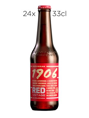 Caja de 24 Tercios Cerveza Estrella Galicia 1906 Red Vintage La Colorada