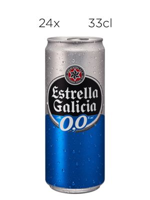 Cerveza Estrella Galicia Sin Alcohol 0,0. Caja de 24 latas de 33cl.