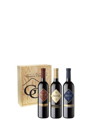 Packs de Vino para Regalo Estuche de 3 Botellas de Vino Tinto Viña Arnaiz Ribera del Duero