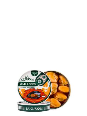 Mejillones en Escabeche La Curiosa 8/12 Piezas Lata 120Gr