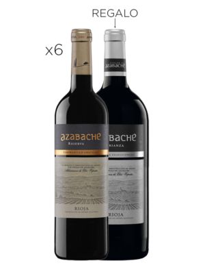 Pack de 6 Vino Tinto Azabache Reserva + REGALO Magnum Crianza
