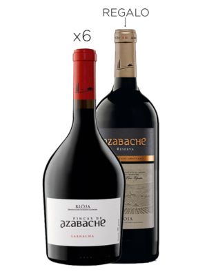 Pack de 6 Vino Tinto Fincas de Azabache Crianza Garnacha + REGALO Magnum Reserva