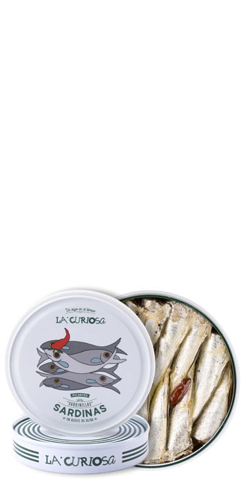 Comprar Sardinilla en Aceite de Oliva Picante La Curiosa 10/14 piezas al mejor precio