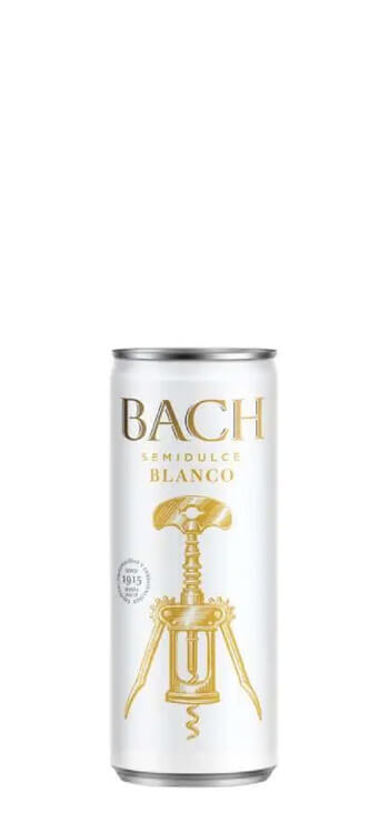Lata Vino Blanco Bach Semidulce de 250ml