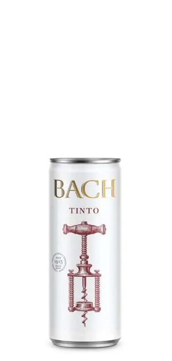 Lata Vino Tinto Bach Semidulce de 250ml