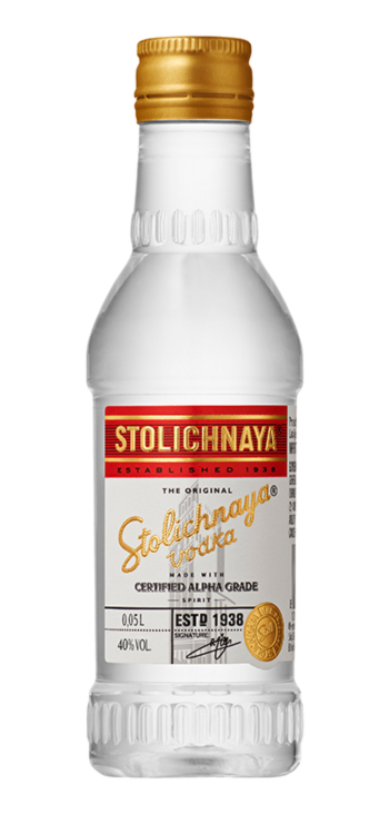Vodka Stolichnaya Miniatura (Caja de 120 unidades)