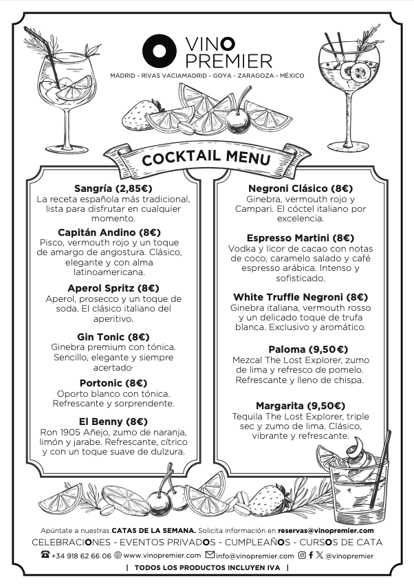 carta destilados vinopremier